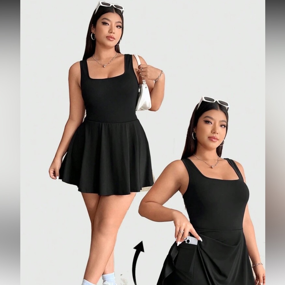 SHEIN Black Fit and Flare Mini Dress